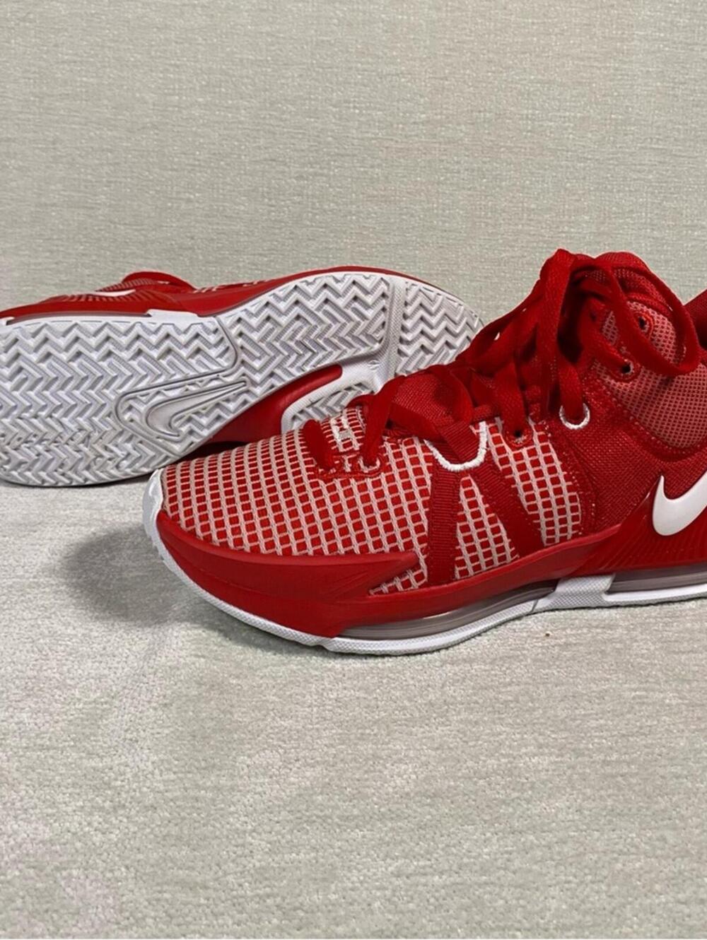 Size 7 - Nike Basketball LeBron Witness 7 TB University Red White DZ3299-600